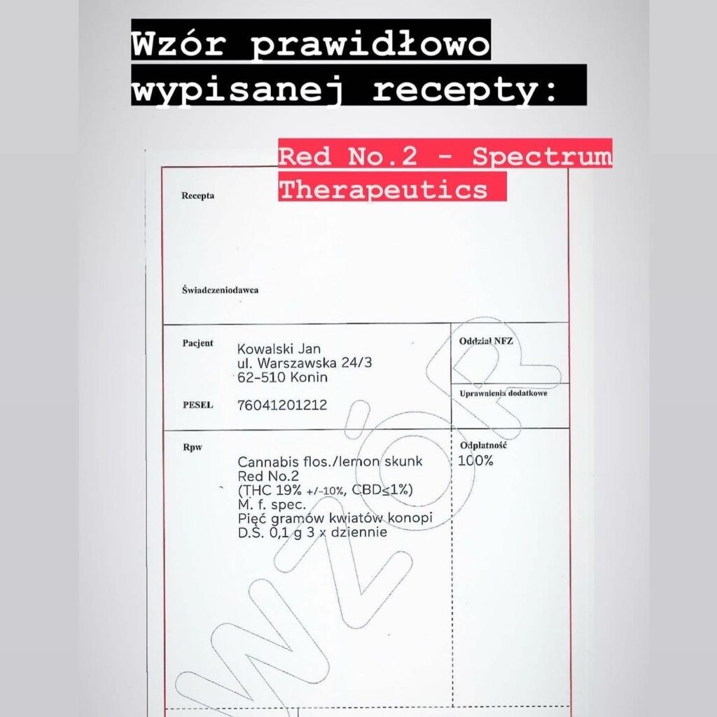 Red No 2 - wzór recepty