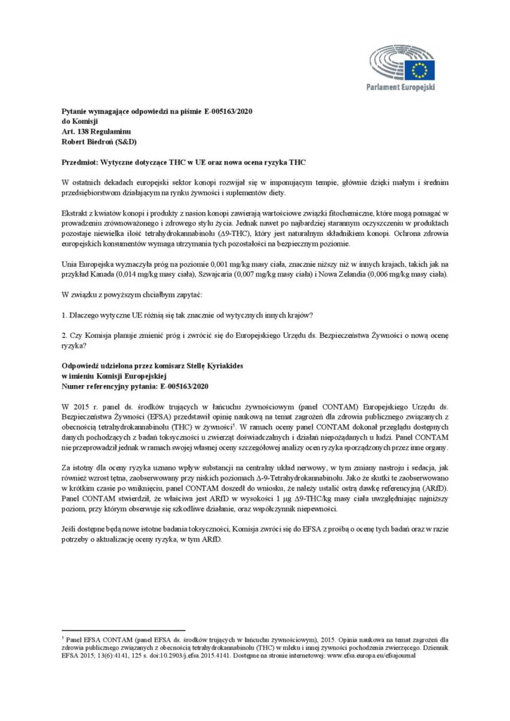 zakwalifikowanie CBD jako żywność