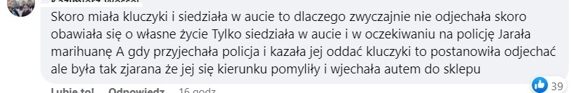 wjechała w stację benzynową bo wypaliła jointa