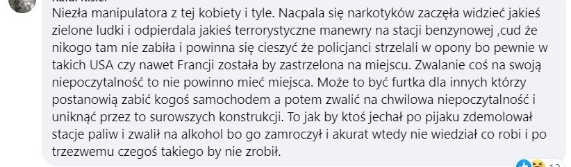 wjechała w stację benzynową bo wypaliła jointa