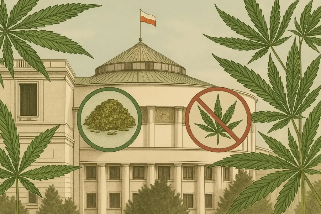 Uprawa jednego krzaka konopi