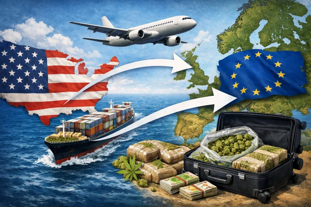 Marihuana z USA zalewa Europę