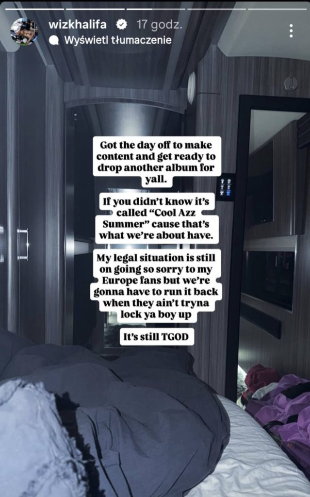 wiz khalifa nie przyleci do europy